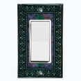 thumbnail image 1 of Metal Light Switch Plate Outlet Cover (Image Of Purple Stone Fleur De Lis FDL007), 1 of 14