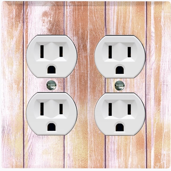 Metal Light Switch Plate Outlet Cover (Image of Beige Fir Fence FEN008)