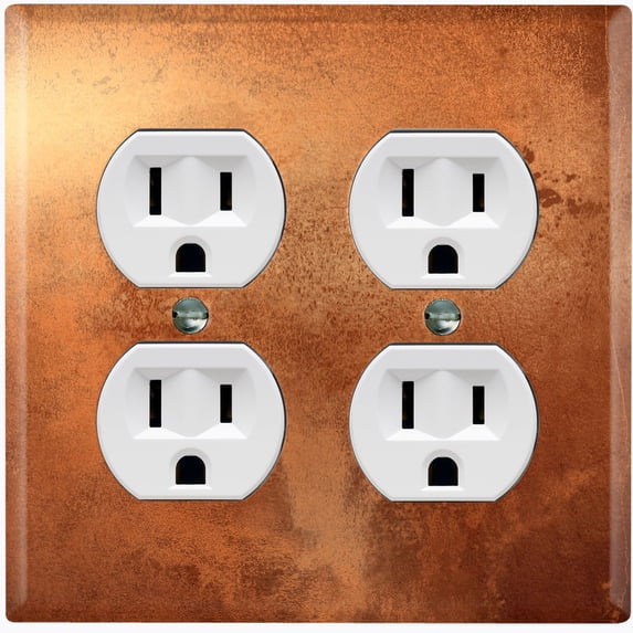 Metal Light Switch Plate Outlet Cover Image of Copper Sheet MET019