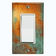 thumbnail image 1 of Metal Light Switch Plate Outlet Cover Image of Distressed Copper MET011, 1 of 13