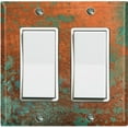thumbnail image 1 of Metal Light Switch Plate Outlet Cover Image of Distressed Copper MET012, 1 of 13