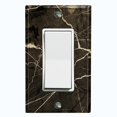 thumbnail image 1 of Metal Light Switch Plate Outlet Cover (Image of Marble Black MAR003), 1 of 13
