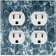 thumbnail image 1 of Metal Light Switch Plate Outlet Cover (Image of Marble Blue MAR012), 1 of 13