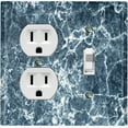 thumbnail image 1 of Metal Light Switch Plate Outlet Cover (Image of Marble Blue MAR012), 1 of 13