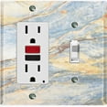 thumbnail image 1 of Metal Light Switch Plate Outlet Cover (Image of Marble Blue MAR014), 1 of 13