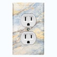 thumbnail image 1 of Metal Light Switch Plate Outlet Cover (Image of Marble Blue MAR014), 1 of 13