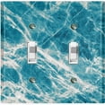 thumbnail image 1 of Metal Light Switch Plate Outlet Cover (Image of Marble Blue MAR015), 1 of 24