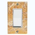 thumbnail image 1 of Metal Light Switch Plate Outlet Cover (Image of Marble Brown MAR023), 1 of 13
