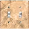 thumbnail image 1 of Metal Light Switch Plate Outlet Cover (Image of Marble Brown MAR024), 1 of 13