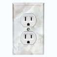 thumbnail image 1 of Metal Light Switch Plate Outlet Cover (Image of Marble Gray MAR032), 1 of 13