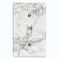 thumbnail image 1 of Metal Light Switch Plate Outlet Cover (Image of Marble White MAR071), 1 of 13