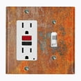 thumbnail image 1 of Metal Light Switch Plate Outlet Cover Image of Rusted Metal MET001, 1 of 14