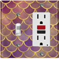 thumbnail image 1 of Metal Light Switch Plate Outlet Cover Mermaid Faded Purple MER010, 1 of 13