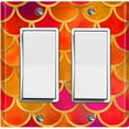 thumbnail image 1 of Metal Light Switch Plate Outlet Cover Mermaid Orange MER013, 1 of 13