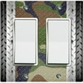 thumbnail image 1 of Metal Light Switch Plate Outlet Cover (Multi Camo 2 - Double Rocker), 1 of 2