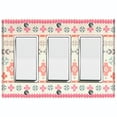thumbnail image 1 of Metal Light Switch Plate Outlet Cover Pink Ethnic Aztec Tribal Pattern Beige SFR053, 1 of 13
