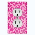 thumbnail image 1 of Metal Light Switch Plate Outlet Cover (Pink Leopard LEO001), 1 of 13