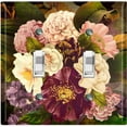 thumbnail image 1 of Metal Light Switch Plate Outlet Cover Purple White Rose Wallpaper ROS016, 1 of 13
