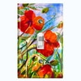 thumbnail image 1 of Metal Light Switch Plate Outlet Cover Red Poppy Fields Sky Painting PNT009, 1 of 13