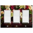 thumbnail image 1 of Metal Light Switch Plate Outlet Cover Rose Red White Wallpaper ROS019, 1 of 13