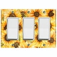 thumbnail image 1 of Metal Light Switch Plate Outlet Cover Sunflower Garden Day SUN019, 1 of 13