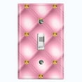 thumbnail image 1 of Metal Light Switch Plate Outlet Cover (Tufted Diamond Pink DIA001), 1 of 13