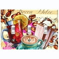 thumbnail image 1 of Metal Light Switch Wall Plate Outlet Cover (Coffee Beans Mocha Tea Marshmallow Treat Beige Yellow Letter - Triple Toggle), 1 of 2