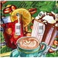 thumbnail image 1 of Metal Light Switch Wall Plate Outlet Cover (Coffee Beans Mocha Tea Marshmallow Treat Green Letter - Double Toggle), 1 of 2