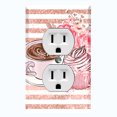thumbnail image 1 of Metal Light Switch Wall Plate Outlet Cover (Coffee Mocha Espresso Heart Cupcake Macaron Flower Bouquet Pink - Single Duplex), 1 of 2