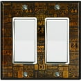 thumbnail image 1 of Metal Light Switch Wall Plate Outlet Cover (Coffee Shop Cafe Restaurant Sign Black Brown - Double Rocker), 1 of 2