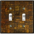 thumbnail image 1 of Metal Light Switch Wall Plate Outlet Cover (Coffee Shop Cafe Restaurant Sign Black Brown - Double Toggle), 1 of 2
