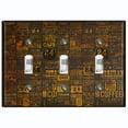thumbnail image 1 of Metal Light Switch Wall Plate Outlet Cover (Coffee Shop Cafe Restaurant Sign Black Brown - Triple Toggle), 1 of 2