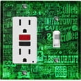 thumbnail image 1 of Metal Light Switch Wall Plate Outlet Cover (Coffee Shop Cafe Restaurant Sign Black Green - Single Rocker Single Toggle), 1 of 2