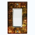 thumbnail image 1 of Metal Light Switch Wall Plate Outlet Cover (Coffee Shop Cafe Restaurant Sign Black Rust Pattern Print - Single Rocker), 1 of 2