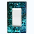 thumbnail image 1 of Metal Light Switch Wall Plate Outlet Cover (Coffee Shop Cafe Restaurant Sign Black Teal - Single Rocker), 1 of 2