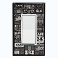 thumbnail image 1 of Metal Light Switch Wall Plate Outlet Cover (Coffee Shop Cafe Restaurant Sign Black White - Single Rocker), 1 of 2