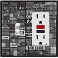 thumbnail image 1 of Metal Light Switch Wall Plate Outlet Cover (Coffee Shop Cafe Restaurant Sign Black White - Single Toggle Single Rocker), 1 of 2