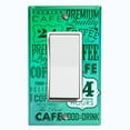 thumbnail image 1 of Metal Light Switch Wall Plate Outlet Cover (Coffee Shop Cafe Restaurant Sign Green Black - Single Rocker), 1 of 2