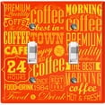 thumbnail image 1 of Metal Light Switch Wall Plate Outlet Cover (Coffee Shop Cafe Restaurant Sign Red Yellow - Double Toggle), 1 of 2