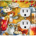 thumbnail image 1 of Metal Light Switch Wall Plate Outlet Cover (Coffee Tea Party Kettle Mocha Espresso Drinks - Single Toggle Single Duplex), 1 of 2