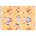 thumbnail image 1 of Metal Light Switch Wall Plate Outlet Cover (Colorful Ocean Sea Shells Orange - Triple Toggle), 1 of 2