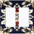 thumbnail image 1 of Metal Light Switch Wall Plate Outlet Cover (Damask Medierranean Tile - Double GFI/Rocker), 1 of 1