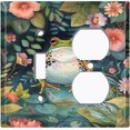 thumbnail image 1 of Metal Light Switch Wall Plate Outlet Cover (Enchanted Forest with Frog - 2 Gang Toggle/Duplex), 1 of 1
