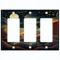 thumbnail image 1 of Metal Light Switch Wall Plate Outlet Cover (Full Moon Landscape Art - Triple GFI/Rocker), 1 of 1