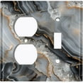 thumbnail image 1 of Metal Light Switch Wall Plate Outlet Cover (Geode Abstract Pattern - 2 Gang Duplex/Toggle), 1 of 1