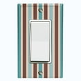 thumbnail image 1 of Metal Light Switch Wall Plate Outlet Cover (Green Brown Striped Wall - Single Rocker), 1 of 2
