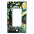 thumbnail image 1 of Metal Light Switch Wall Plate Outlet Cover (Midnight by the River - Single GFI/Rocker), 1 of 1