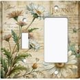 thumbnail image 1 of Metal Light Switch Wall Plate Outlet Cover (Notebook and Wildflowers - 2 Gang Toggle/GFI Rocker), 1 of 1