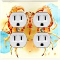 thumbnail image 1 of Metal Light Switch Wall Plate Outlet Cover (Ocean Sea Crab Beach Sand - Double Duplex), 1 of 2