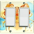 thumbnail image 1 of Metal Light Switch Wall Plate Outlet Cover (Ocean Sea Crab Beach Sand - Double Rocker), 1 of 2